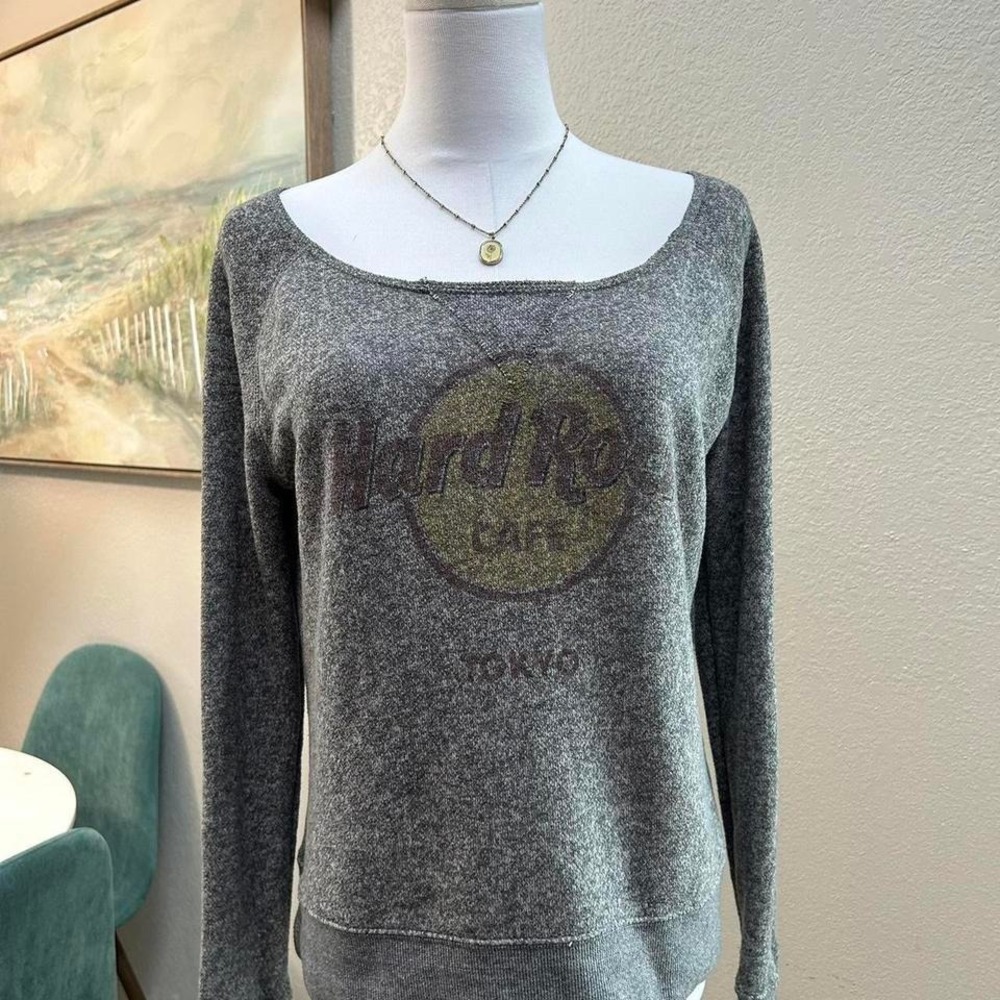 Vintage Hard Rock Café Tokyo Sweatshirt – Slouchy Wide Neck - Size‎ S